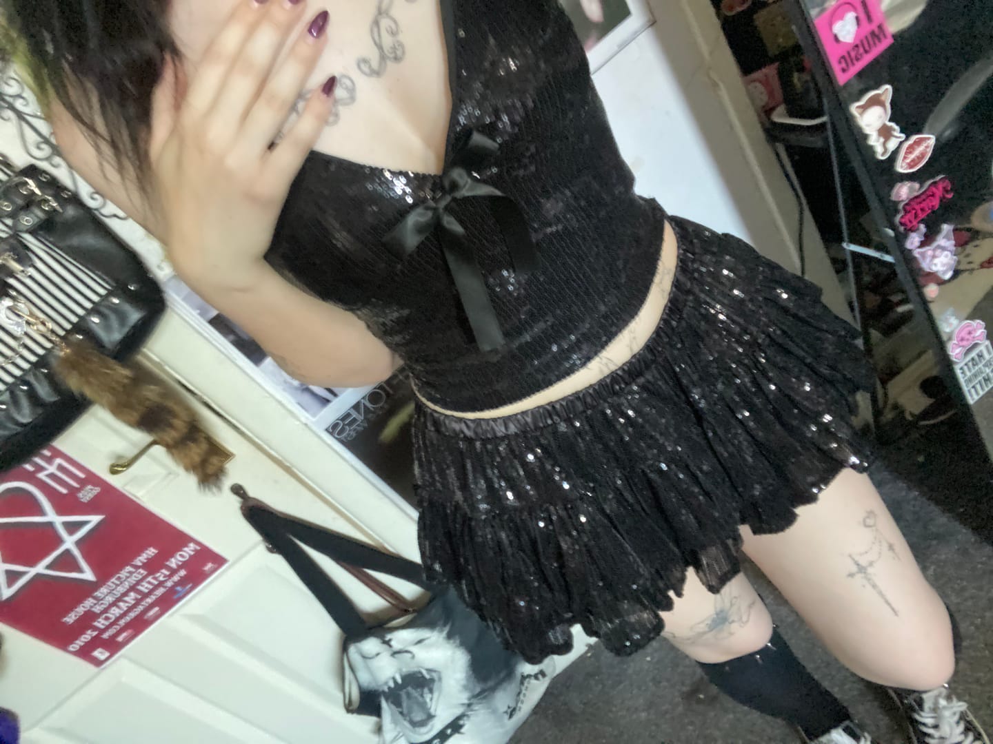 Customer photo review of Onyx Fairy Dust Sequin Matching Set (Black)