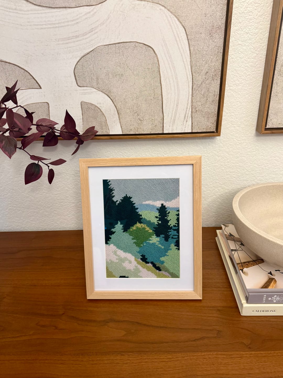 Customer photo review of Mountain Spring Needlepoint Kit