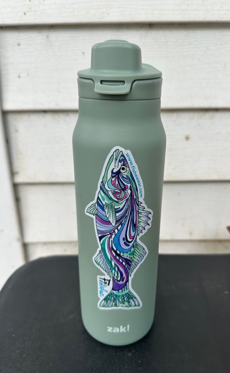Customer photo review of Salty Striper Sticker