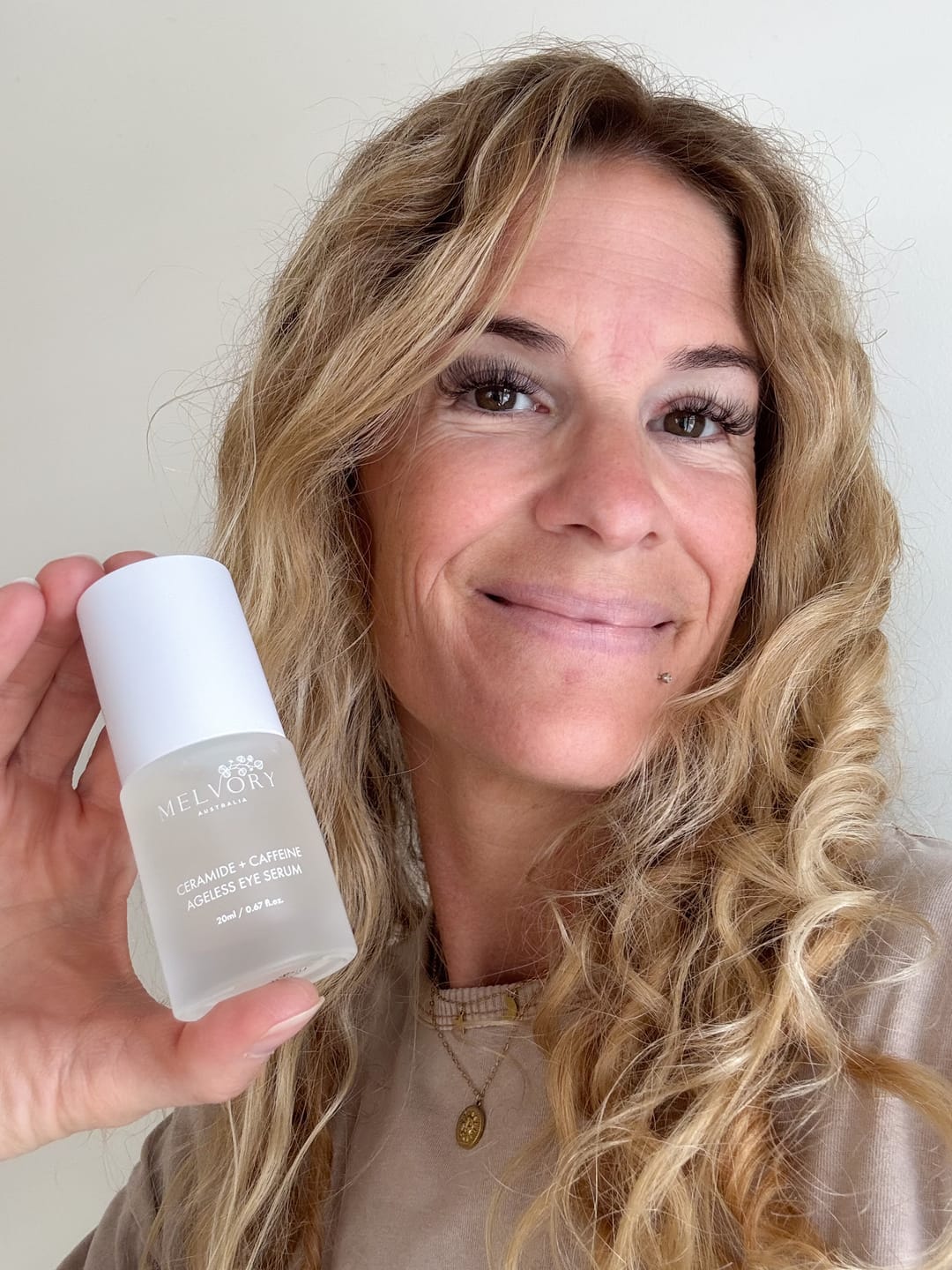 Customer photo review of Ceramide + Caffeine Ageless Eye Serum