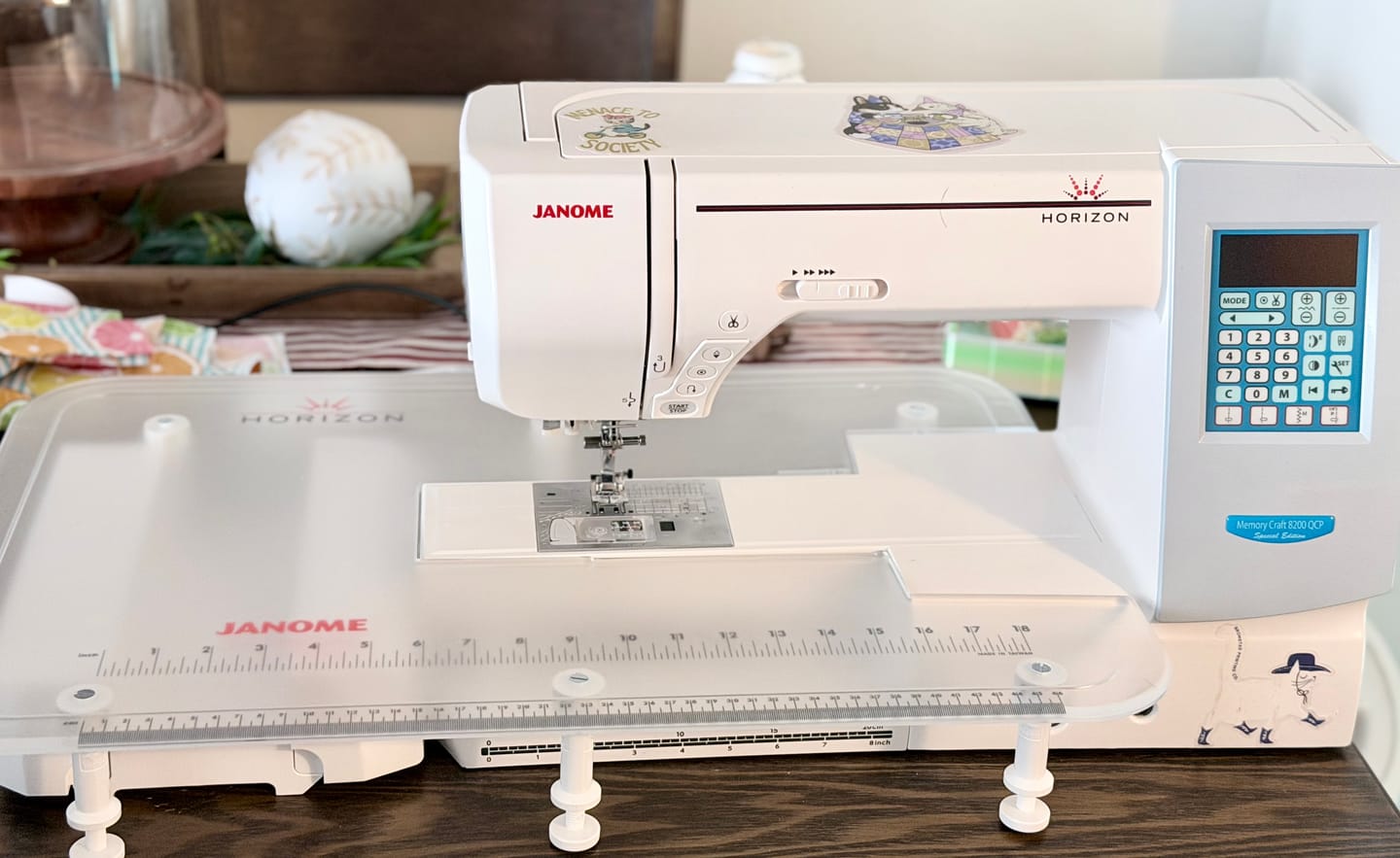 Customer photo review of Janome Horizon MC8200QCPSE Computerized Sewing Machine with FREE Bundle