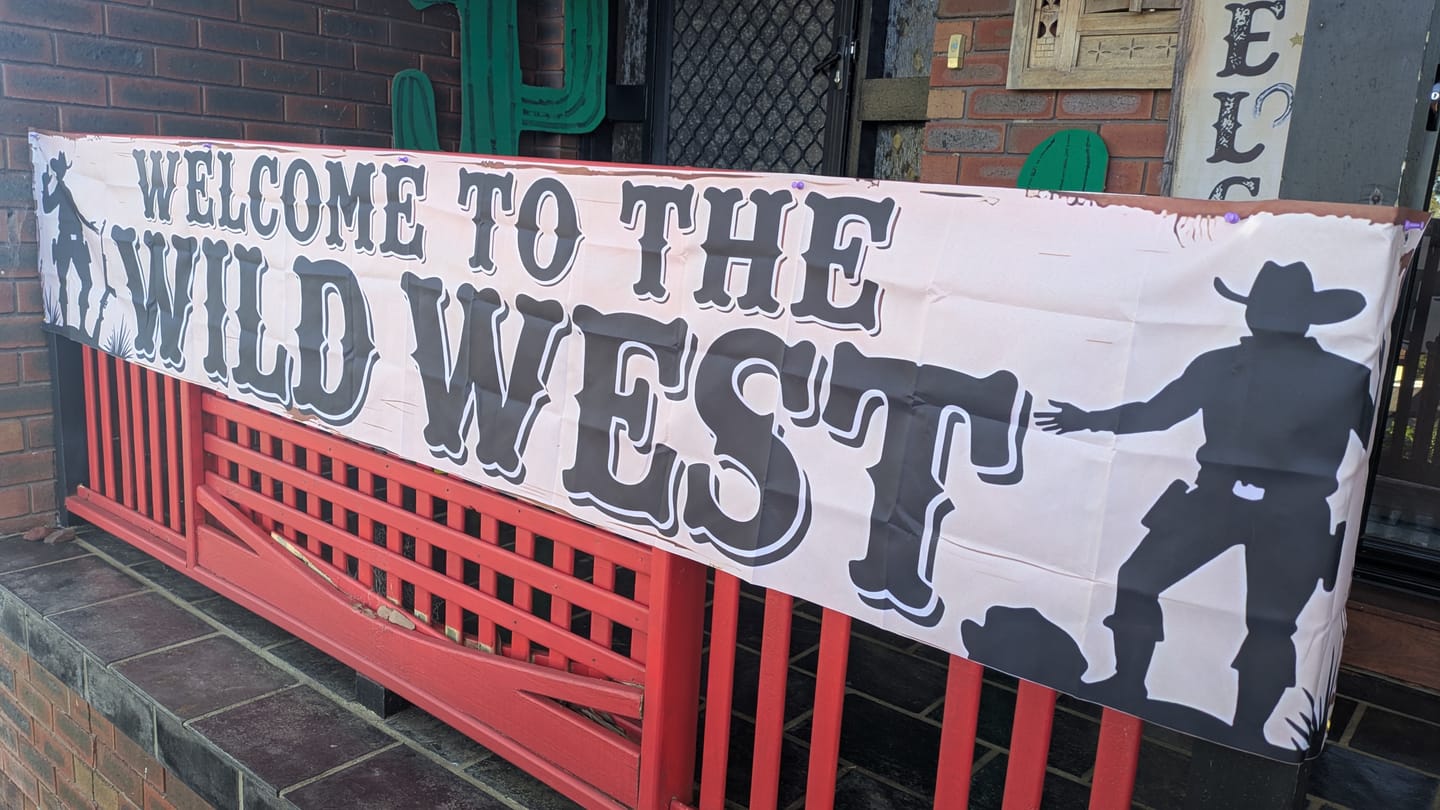 Customer photo review of Wild West Cowboy Murder Mystery Host Your Own Game Kit