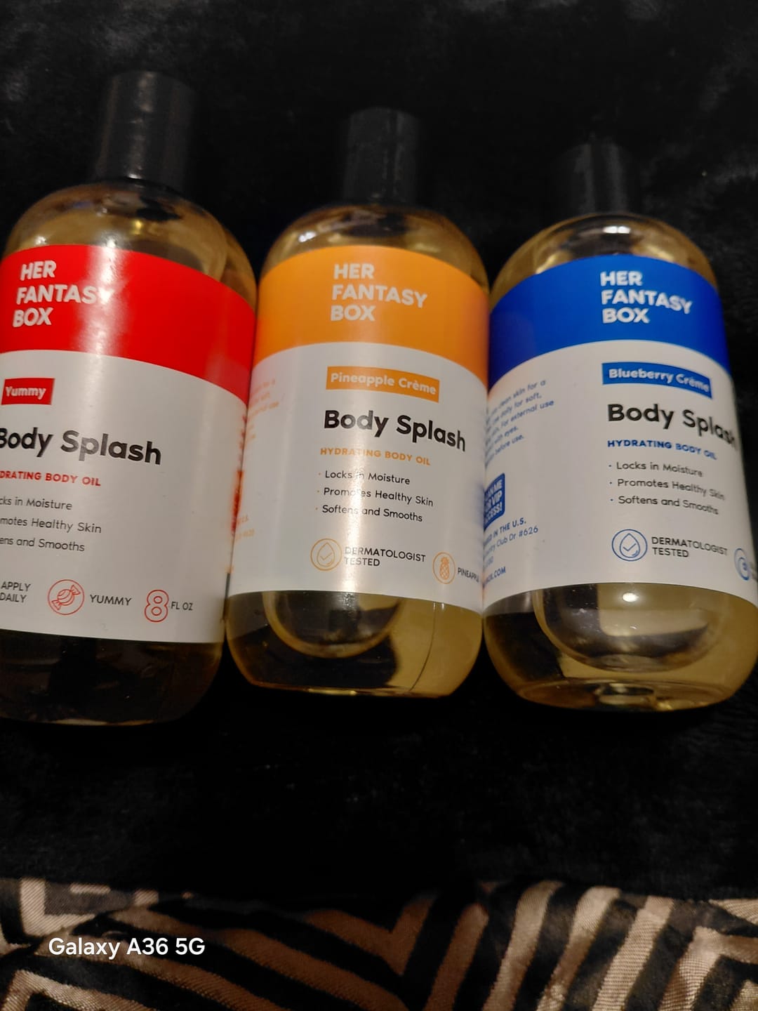 Customer photo review of Fruity Skin Body Oil Bundle