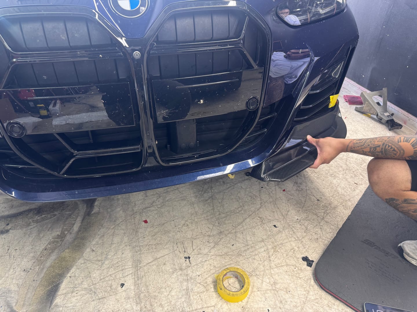 Customer photo review of Fits 2021-2025 BMW G22/G23 430i/M440i CSL Style Real Carbon Fiber Front Lip Spoiler