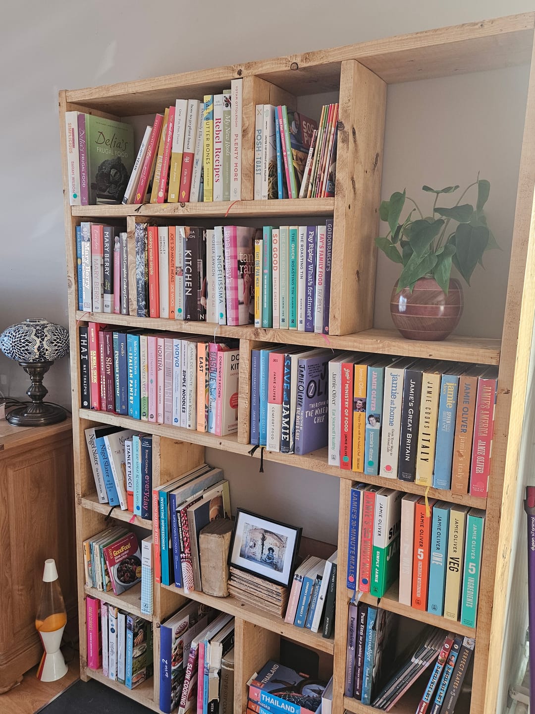 Customer photo review of Reclaimed Wood Bookcase | Rustic Scaffold Shelving Unit | Custom Handmade Timber Bookshelf | Industrial Style Storage Solution - OG