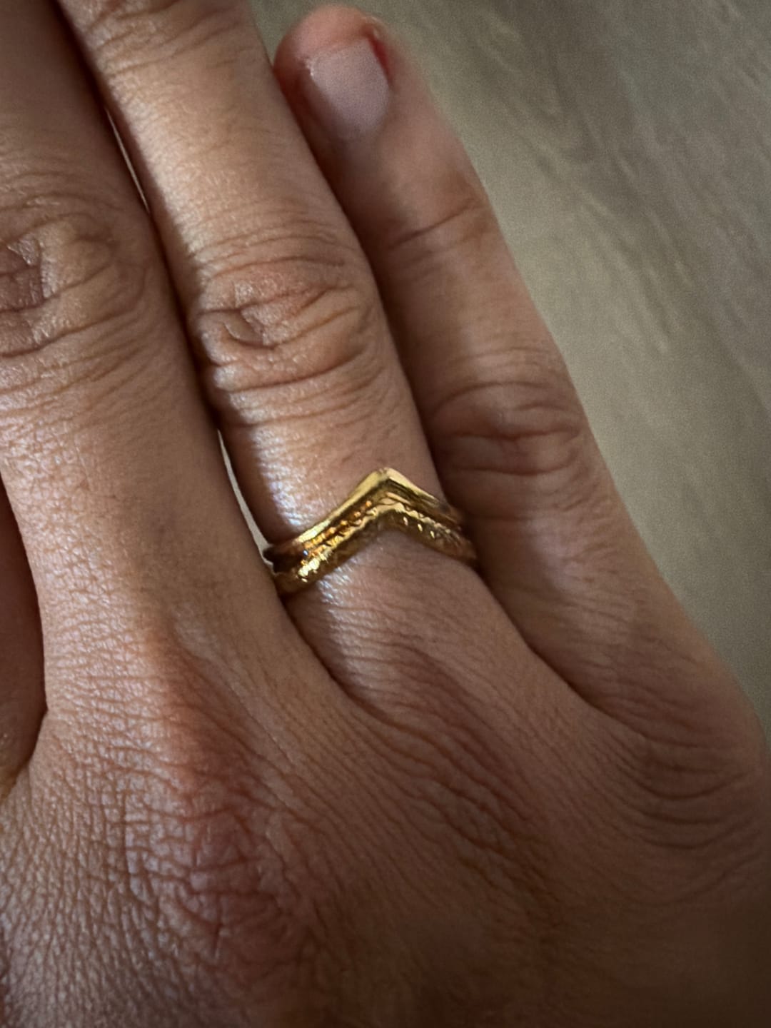 Customer photo review of Harper Layered Wrap Ring