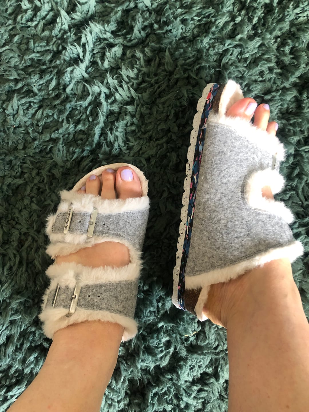 Customer photo review of FLUFF | Sandal Grey White