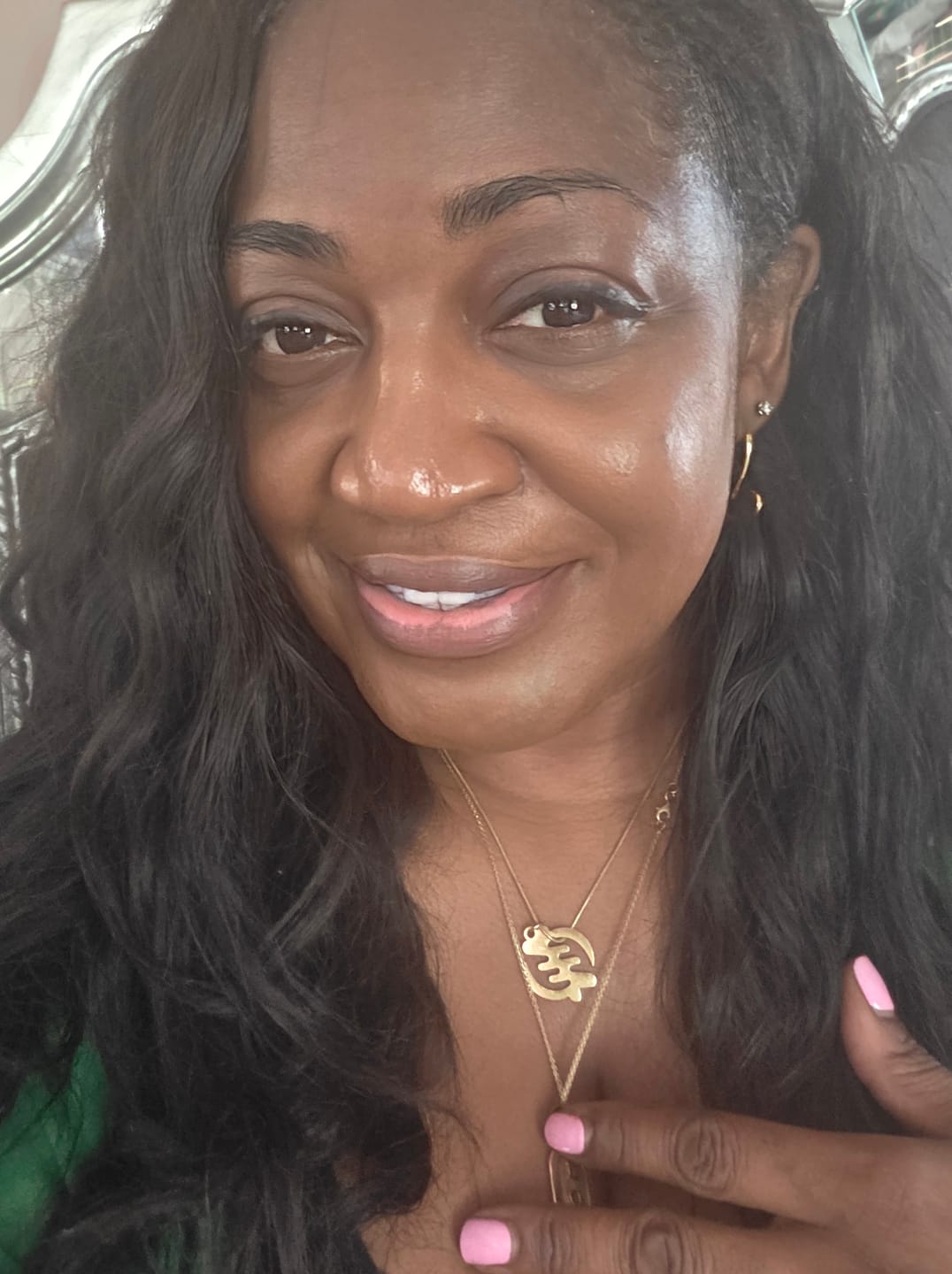 Customer photo review of Gye Nyame — Divine Necklace