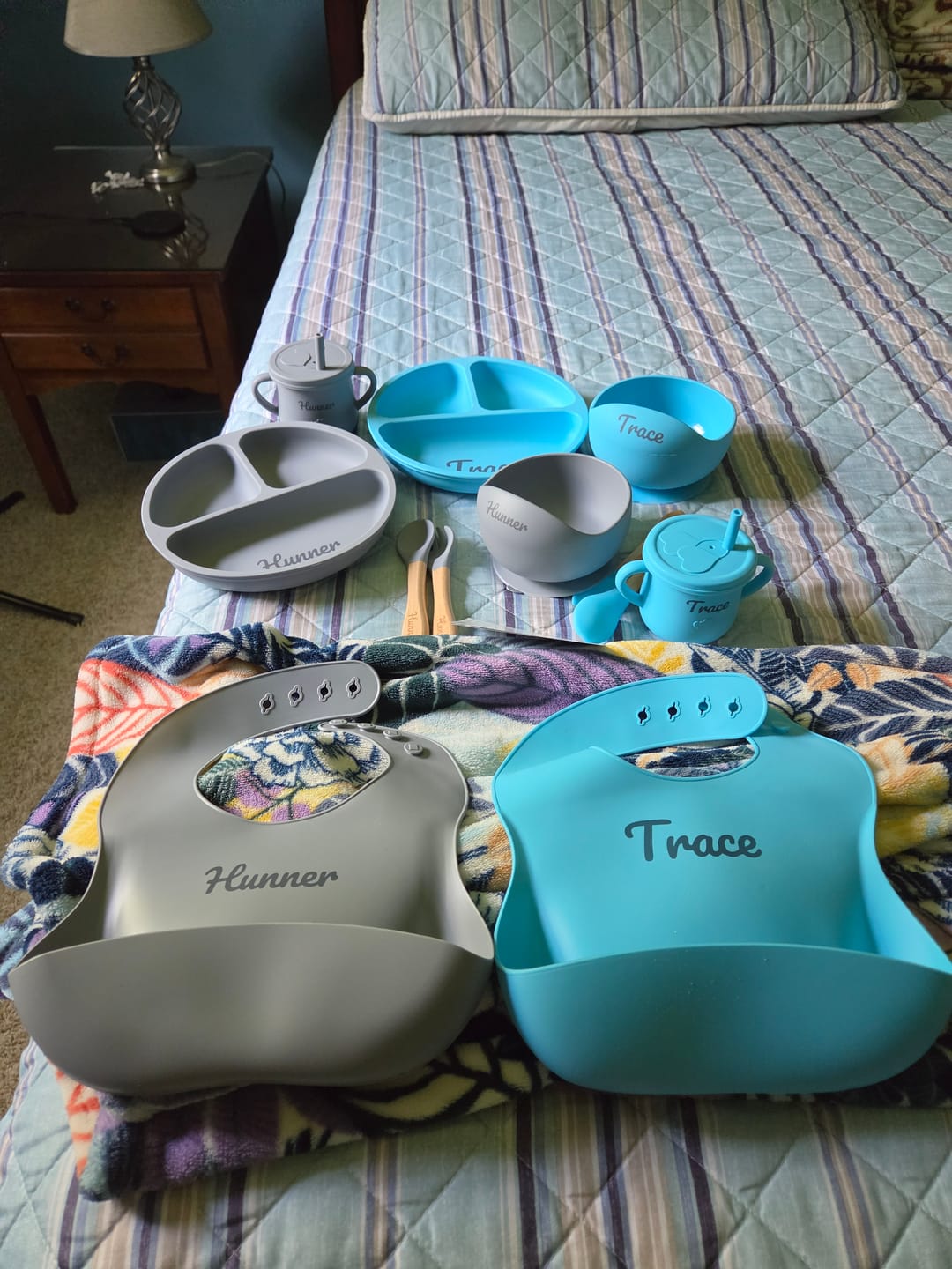 Customer photo review of Noah + Nori™ Personalized Baby Feeding Set