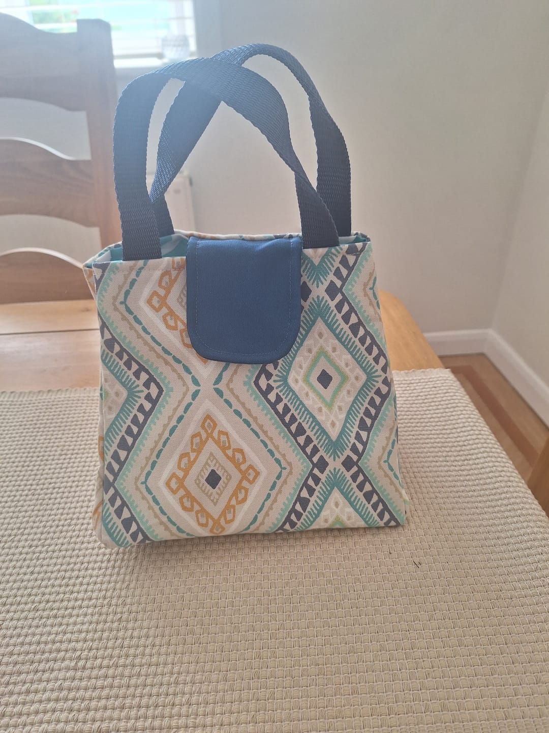 Customer photo review of Tribal Design Tiles Cotton Canvas Fabric