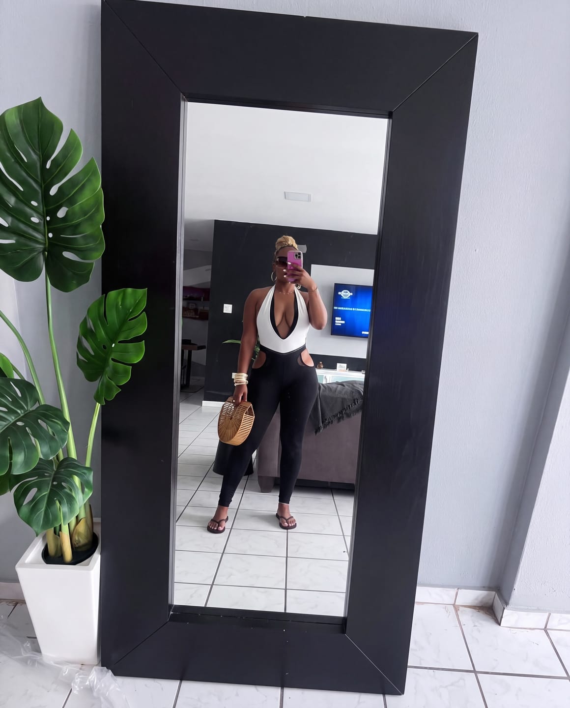 Customer photo review of Monochrome Plunge Cutout Duo