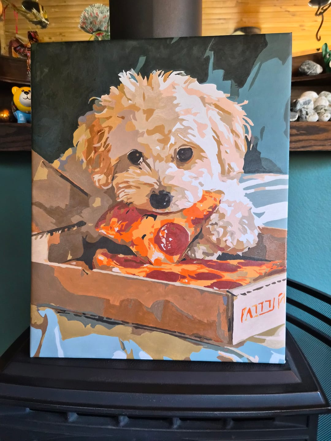 Customer photo review of Pizza Lover | Paint by Number