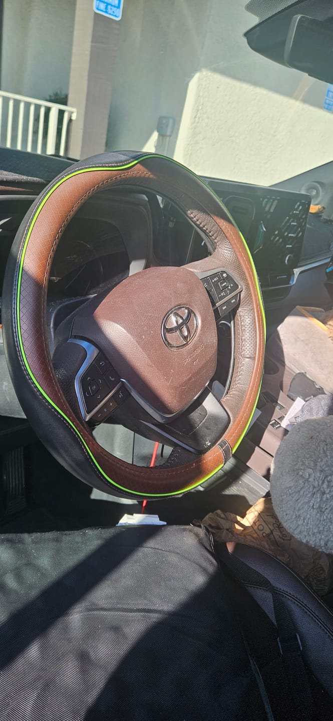 Customer photo review of Car Steering Wheel Cover, Custom For Your Cars, Anti-Slip, Safety, Soft, Breathable, Heavy Duty, Thick, Full Surround, Sports Style, Car Accessories KO18990