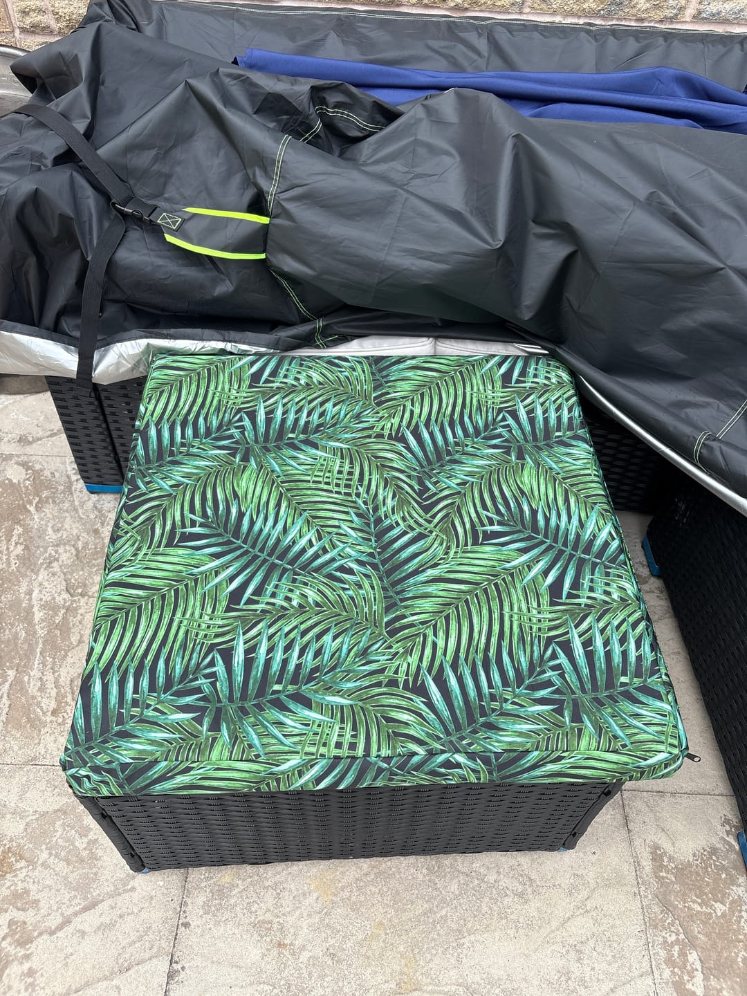 Customer photo review of Tropical Leaves Water Resistant Fabric