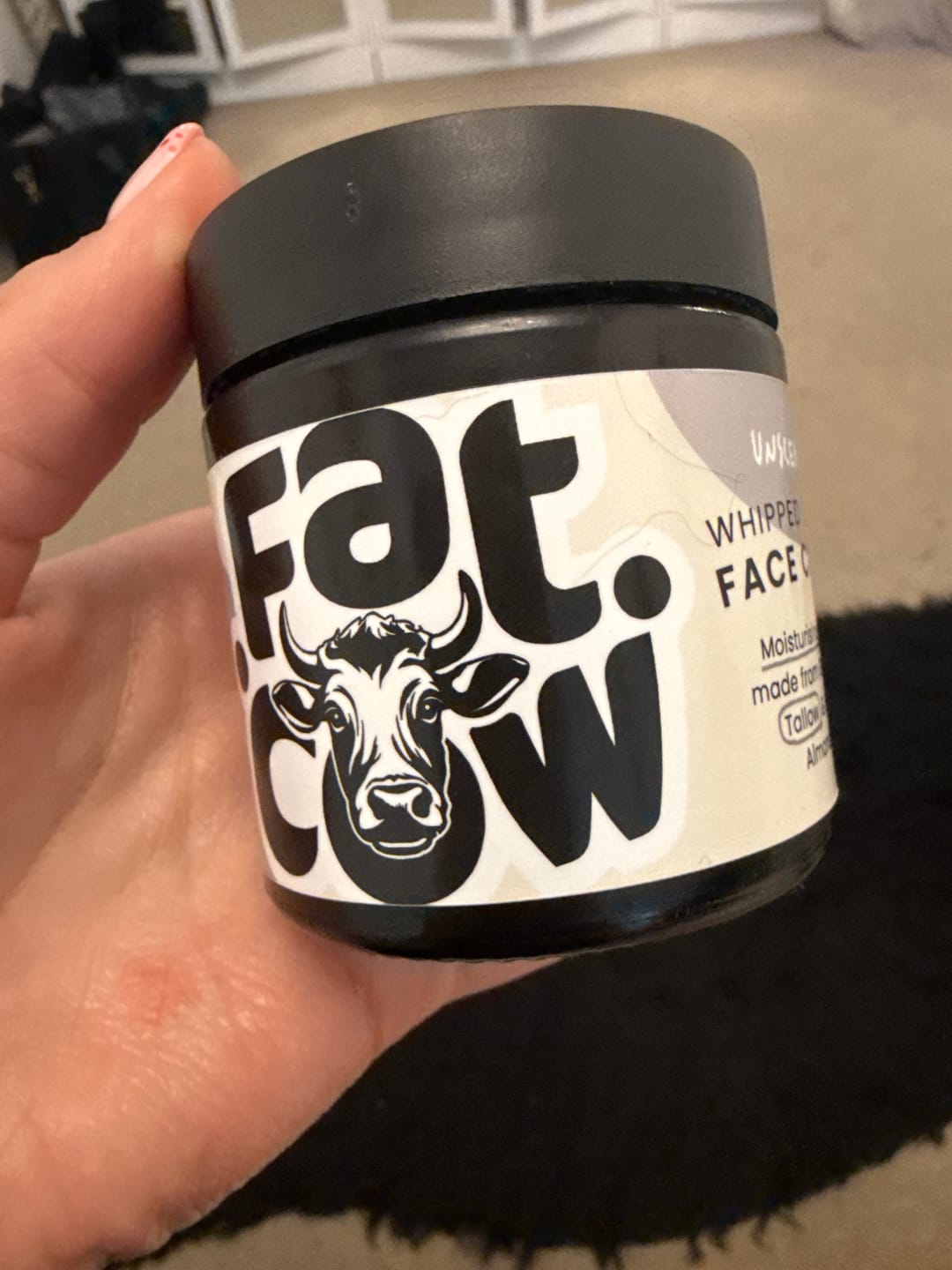 Customer photo review of Whipped Grass-Fed Tallow Face Cream | With Sweet Almond Oil