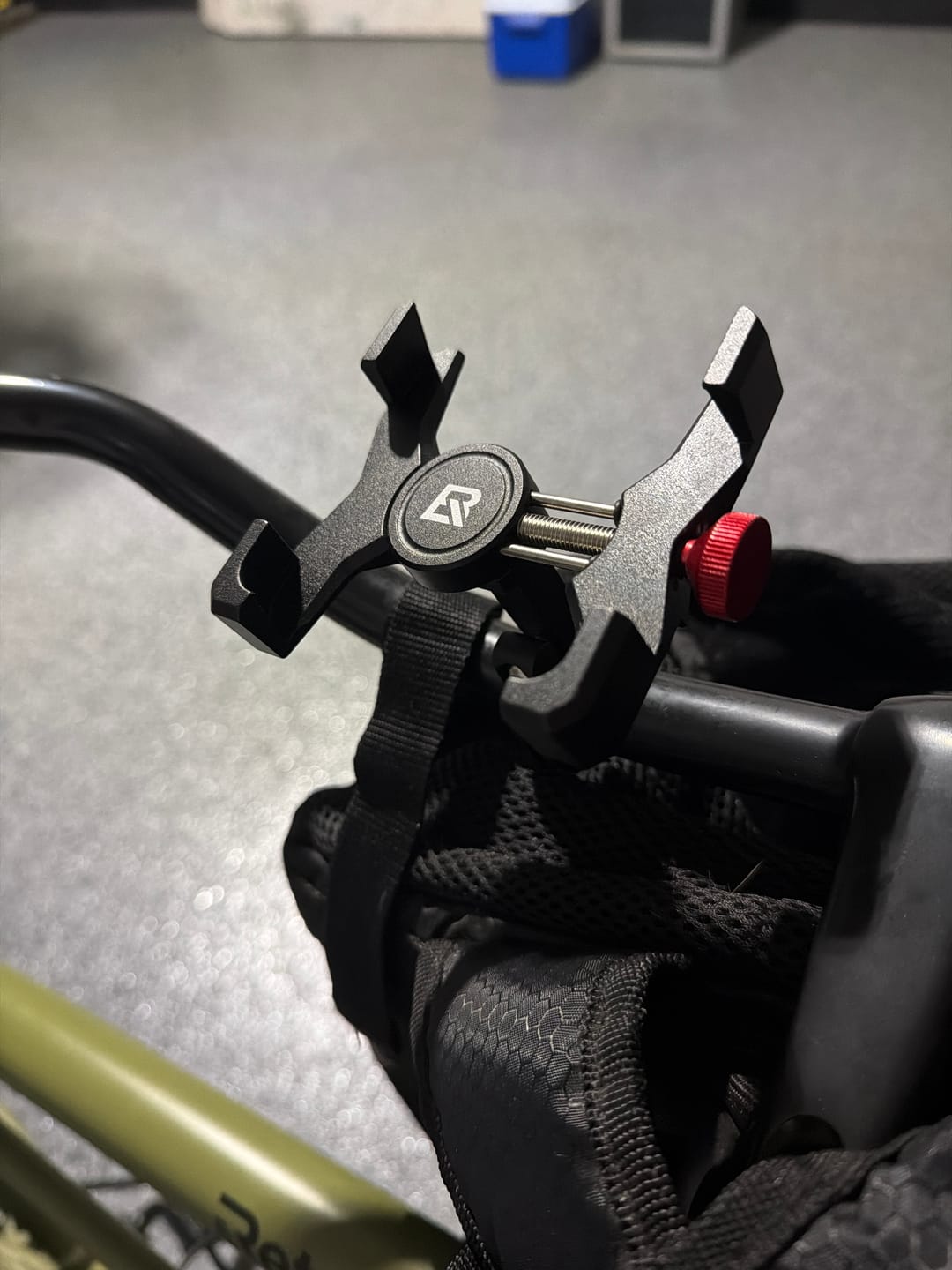 Customer photo review of Aluminum Bike Phone Holder