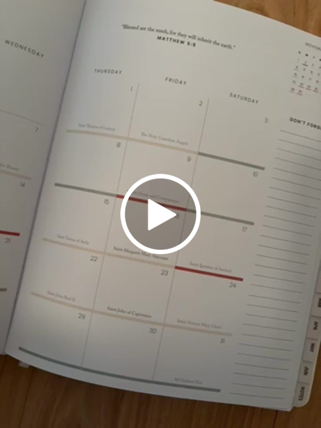 Customer video review of Catholic Academic Planner 2026–2027 | Big Layout
