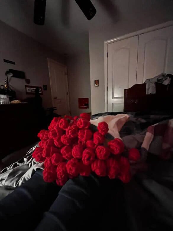 Customer photo review of Bloomie Bouquet Blanket