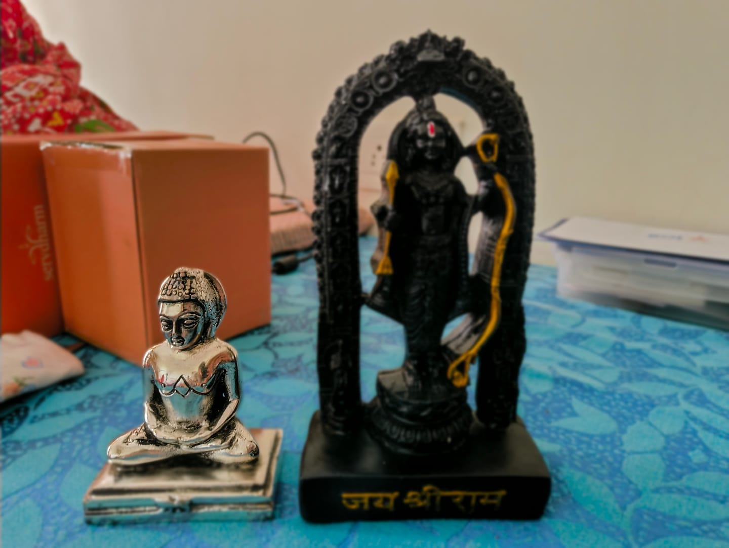 Customer photo review of Silver Plated Mahavir Jain Idol 3.5 inch