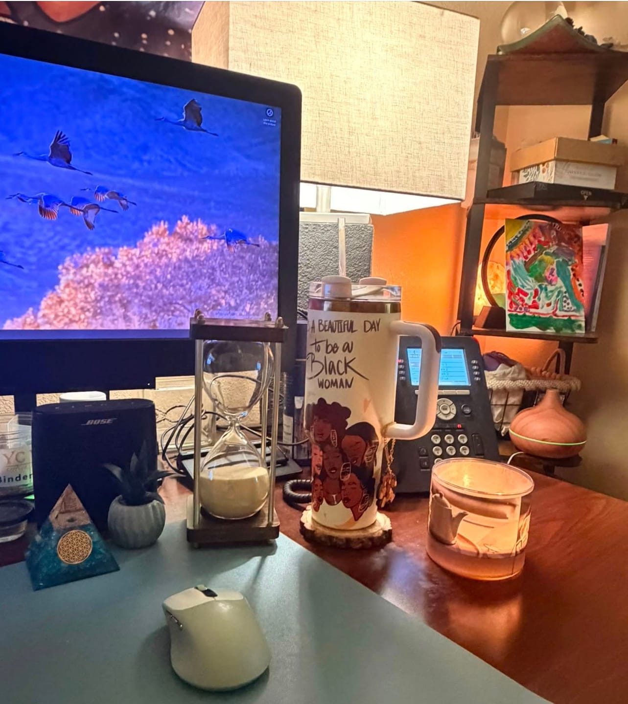 Customer photo review of Limited Edition "Crème Brûlée" Cream FlowSip™ Insulated Tumbler – Pinklomein x Cecilia's House