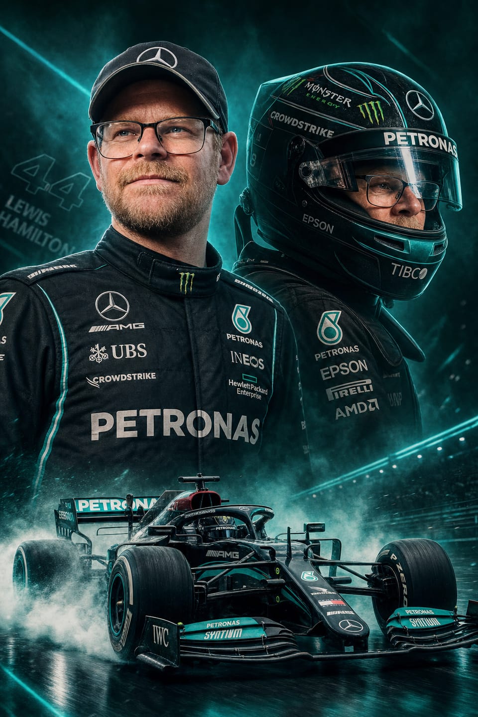 Customer photo review of Custom F1 Racing Portrait