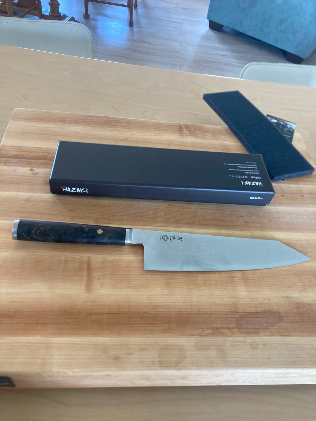 Customer photo review of Gyuto - Maple Burl