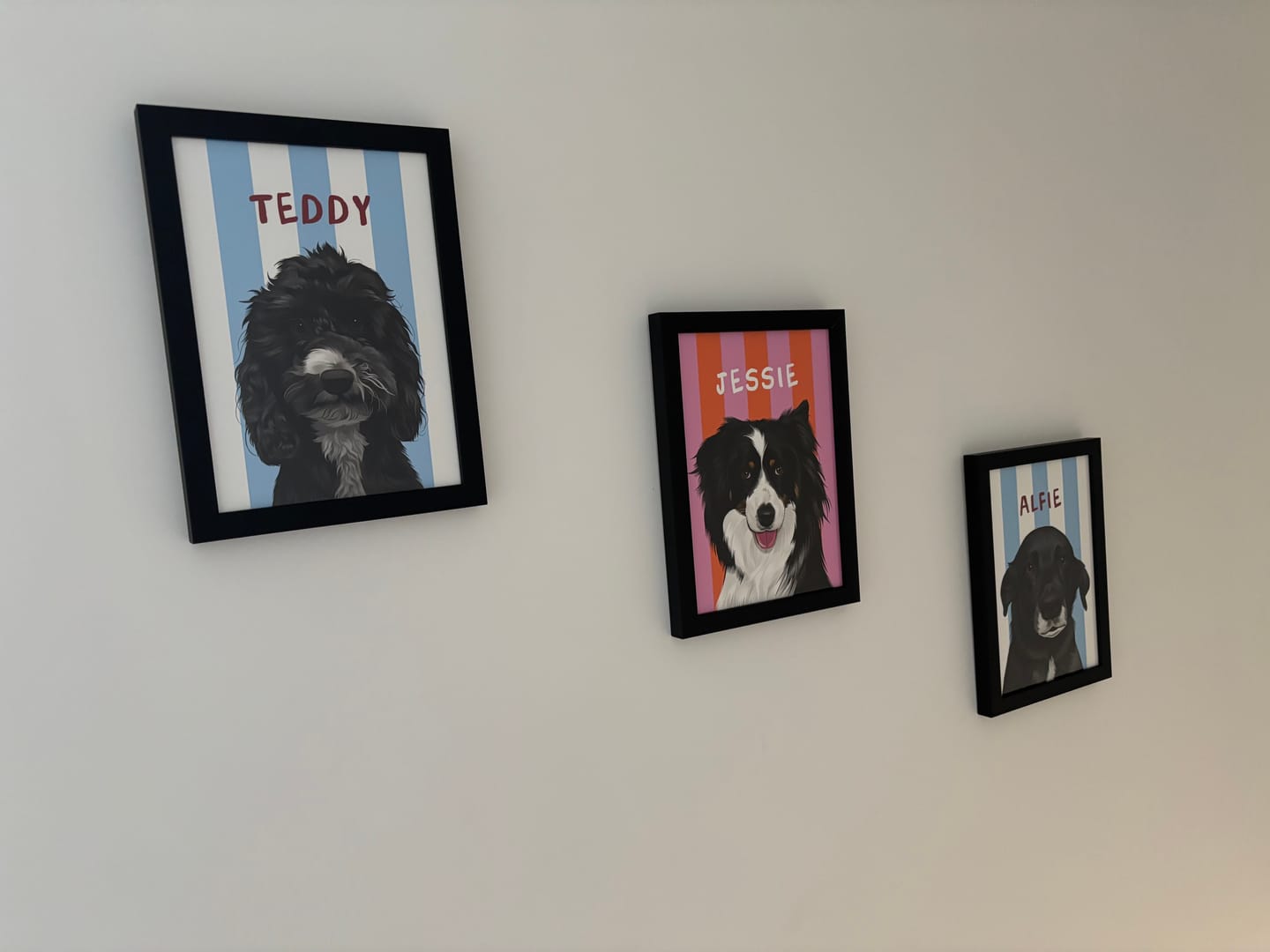 Customer photo review of Stripy | Custom Pet Portrait
