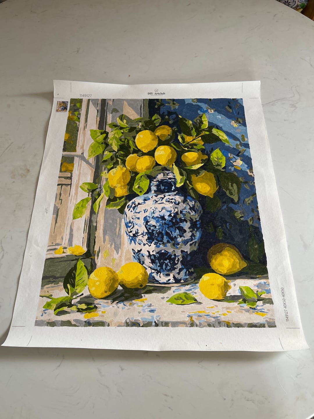 Customer photo review of Lemon bouquet | Paint by Number
