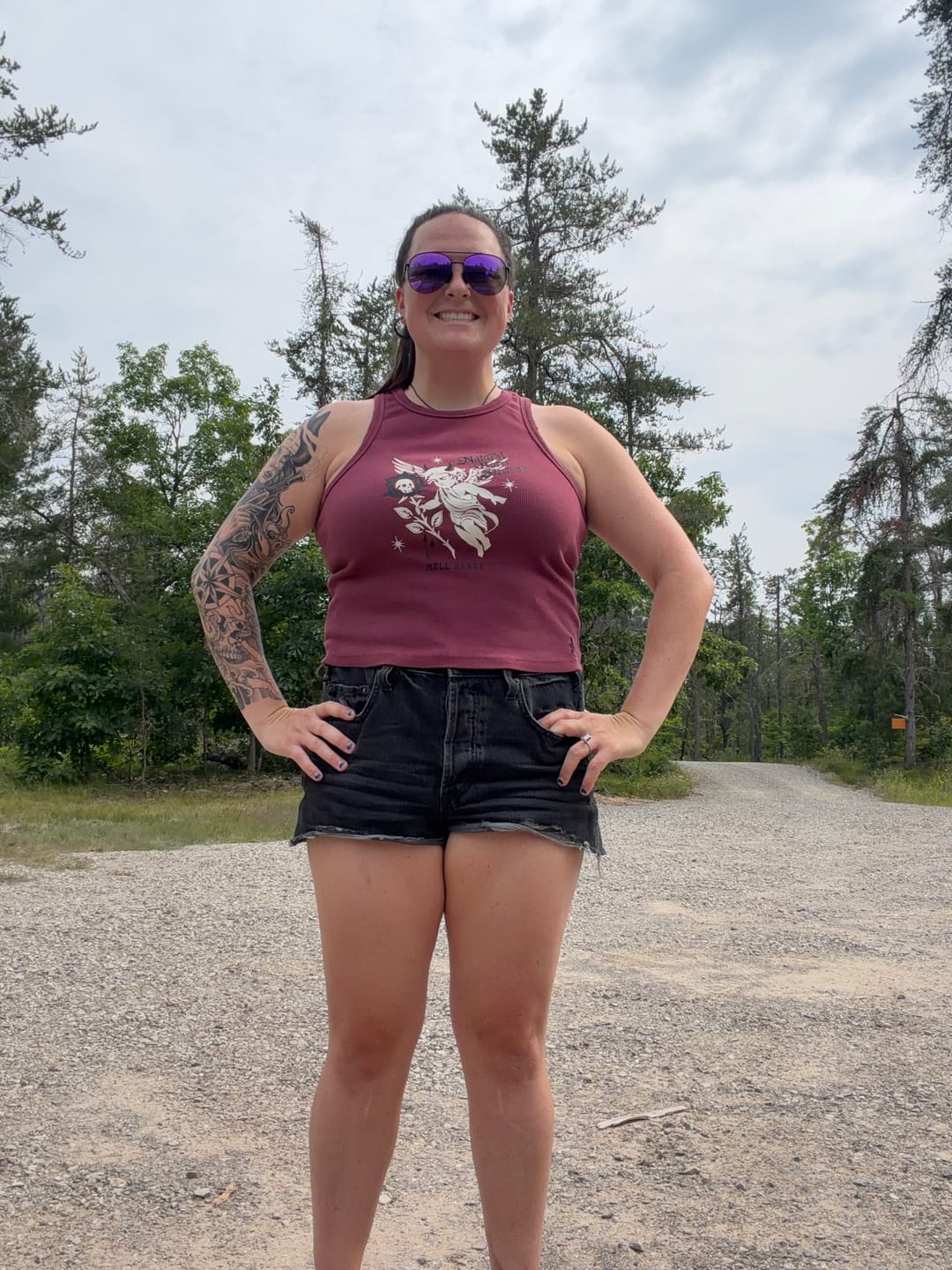 Customer photo review of Pretty Evil Ribbed Tank
