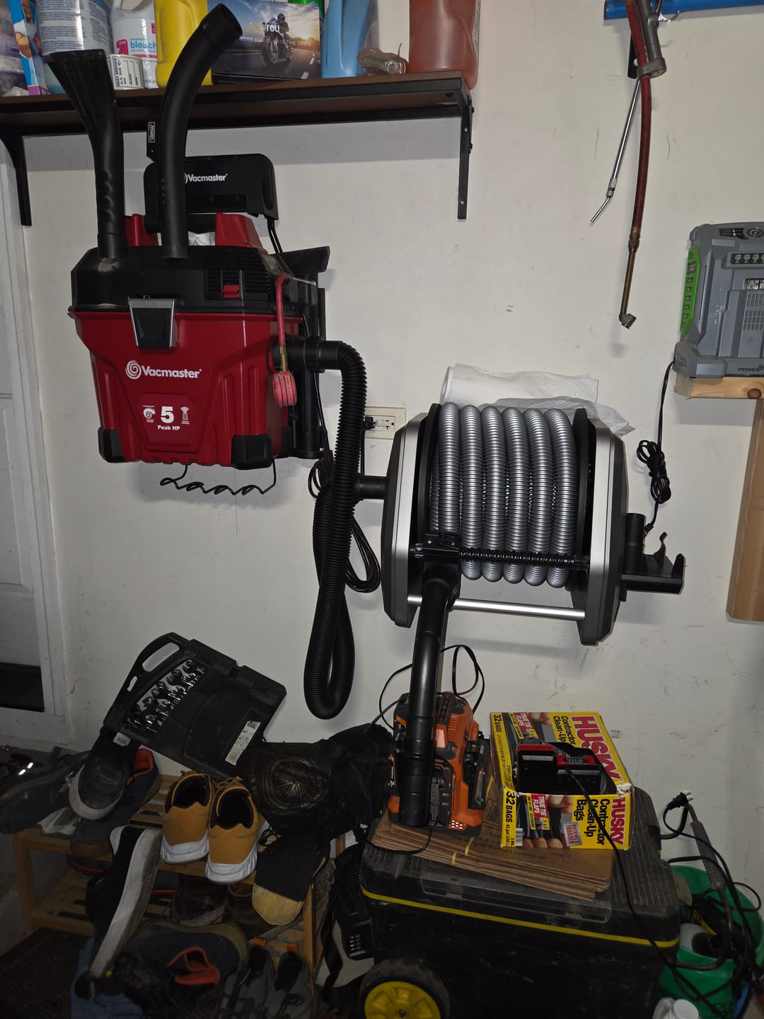 Customer photo review of Retractable Vacuum Extension Hose Reel-1-1/4in-30ft