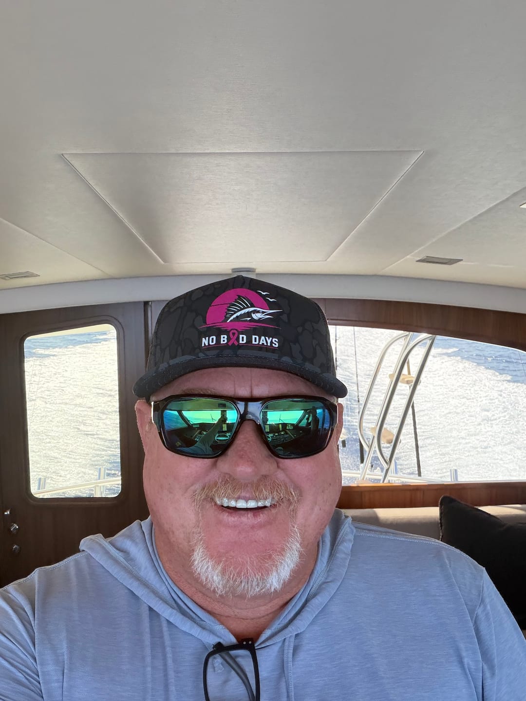 Customer photo review of NO BAD DAYS - Breast Cancer Hat