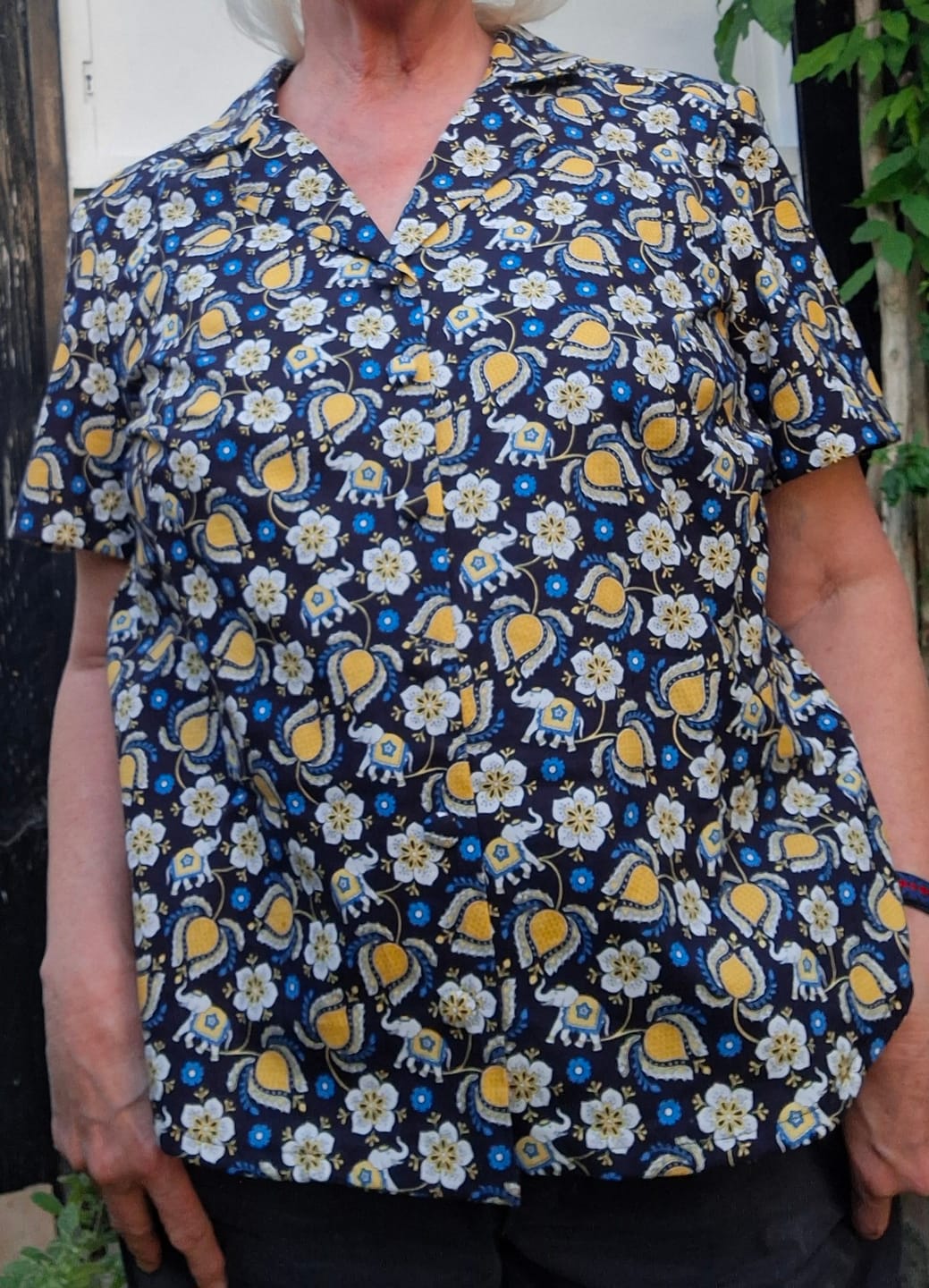 Customer photo review of Flowers & Elephants Cotton Poplin Fabric - 58" wide