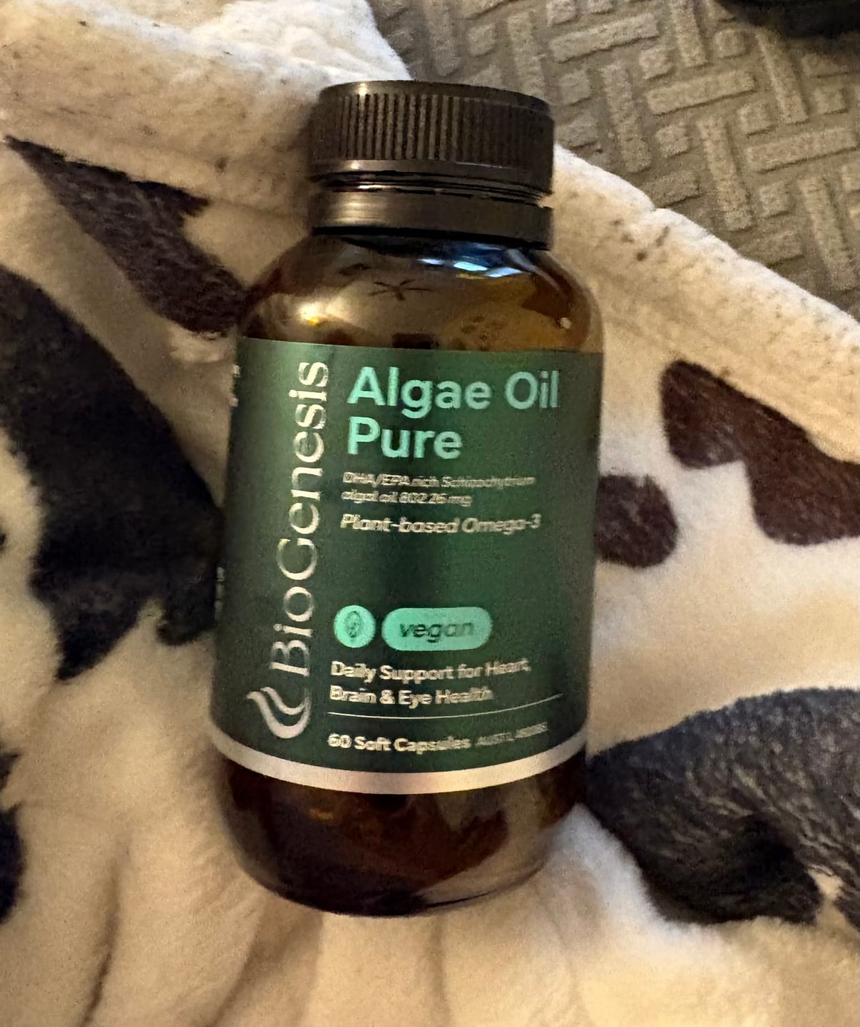 Customer photo review of BioGenesis Algae Oil Pure 30 capsules & 60 capsules