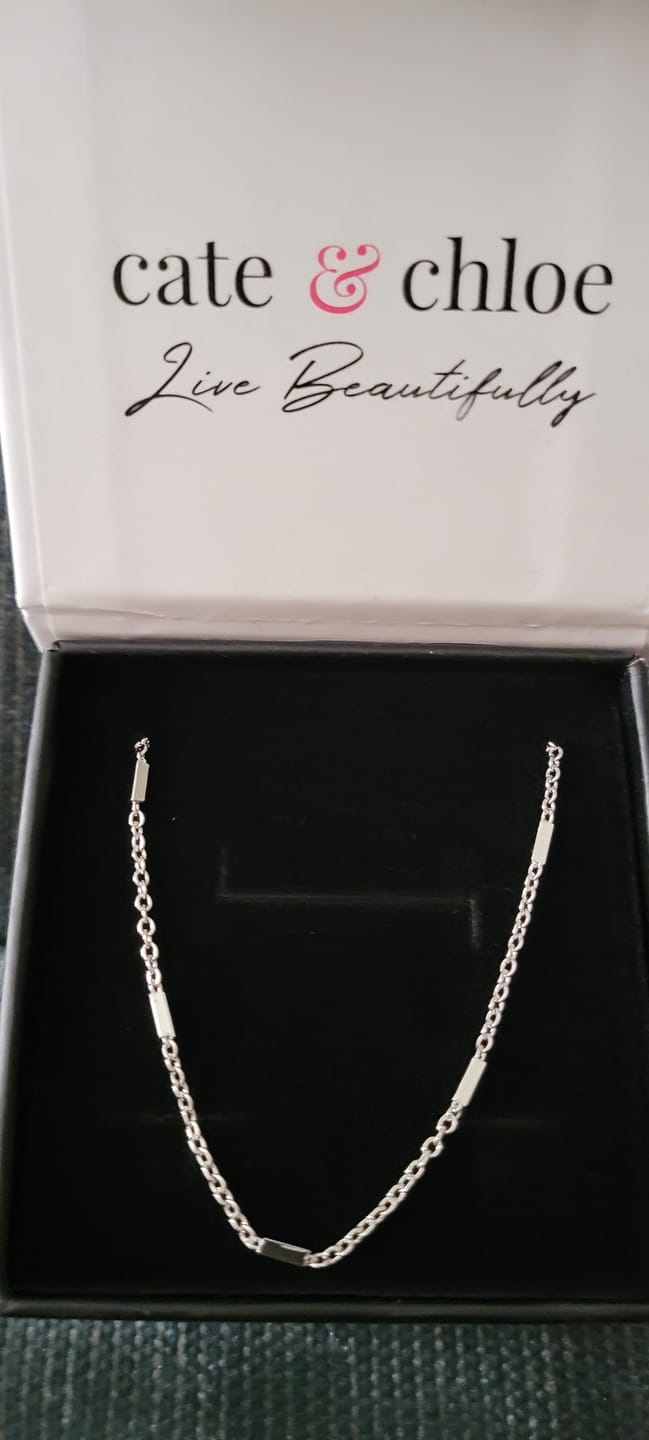 Customer photo review of Marlee 18k White Gold Plated Stacking Bracelet Chain