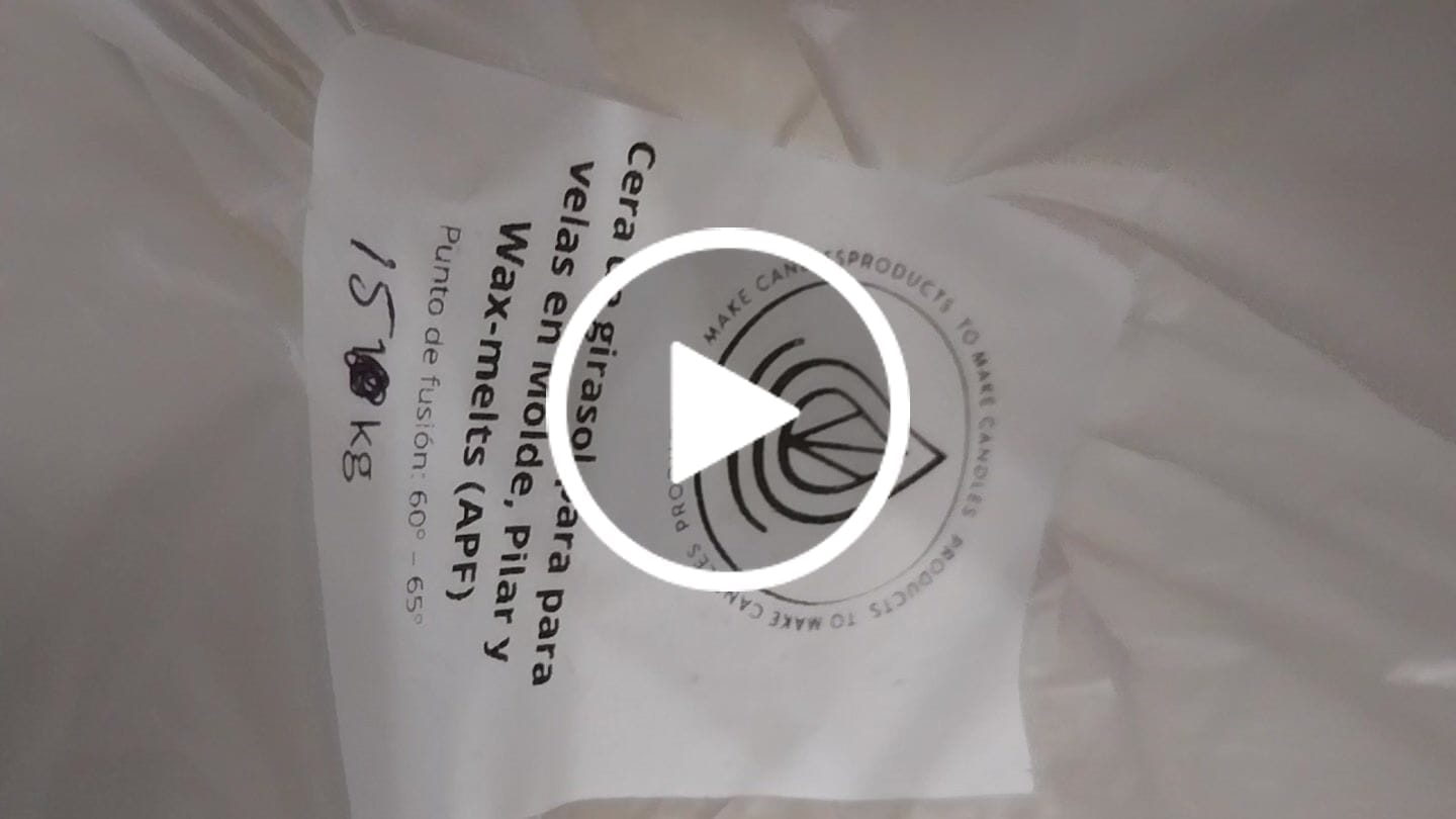 Customer video review of Cera de Girasol para velas en Molde, Pilar y Wax-melts (APF)