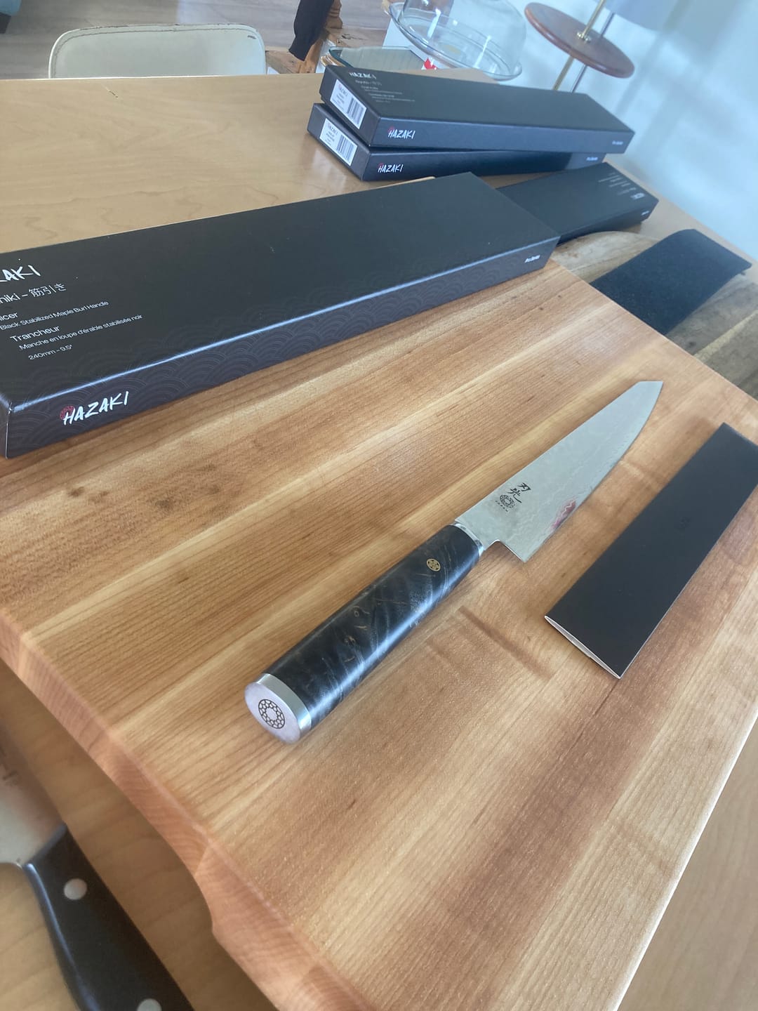 Customer photo review of Sujihiki - Maple Burl