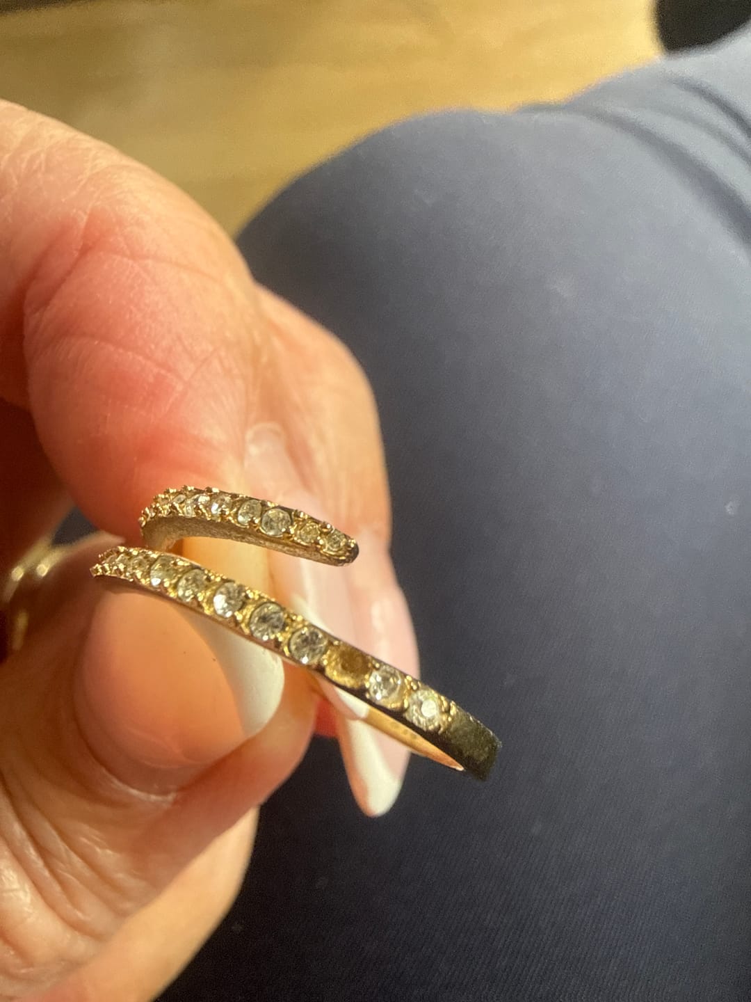 Customer photo review of CZ Wrap Ring