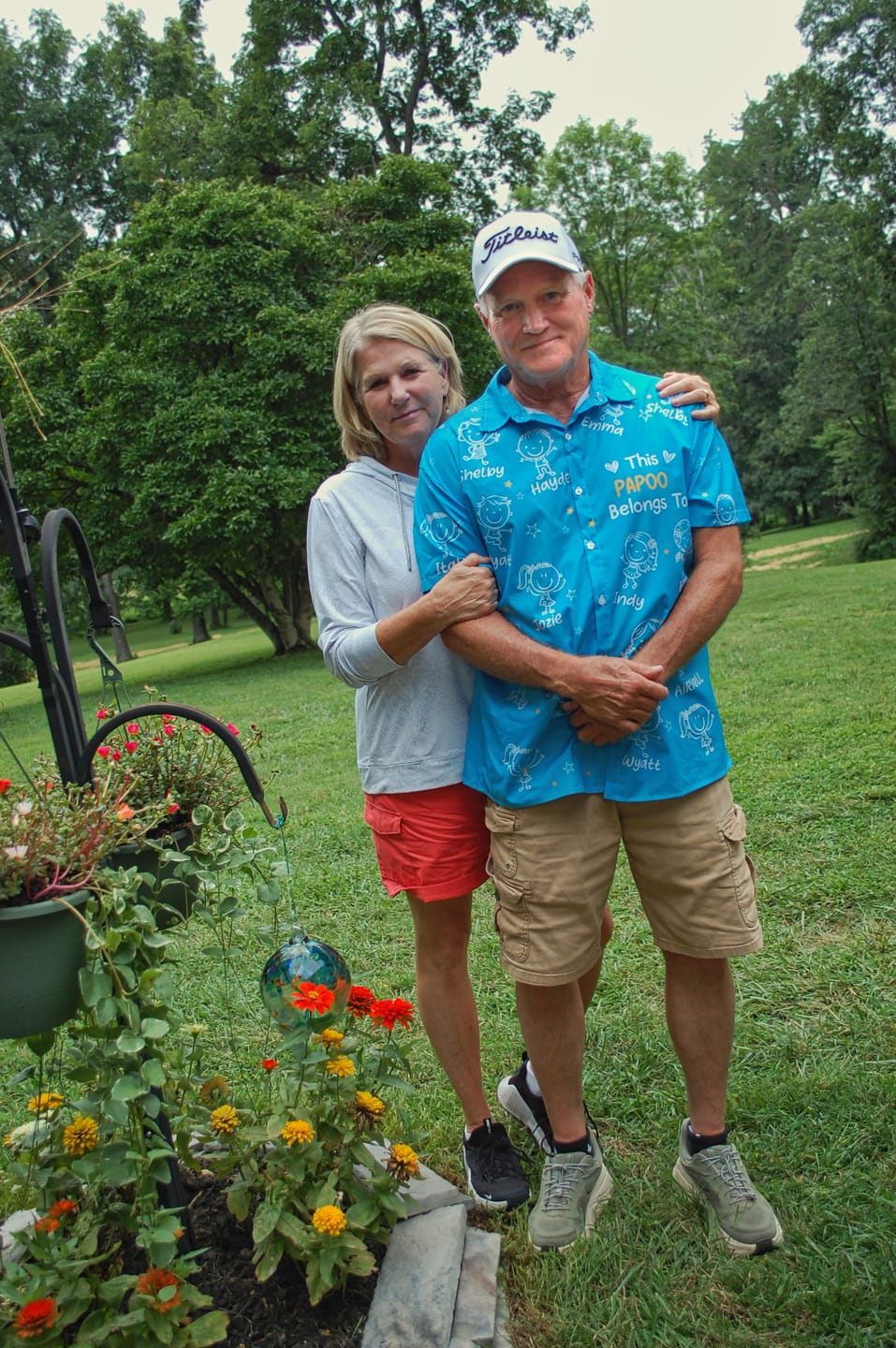 Customer photo review of Personalized Hawaiian Shirt- This Grandpa Belongs To Doodle