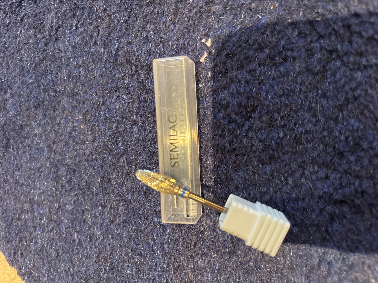 Customer photo review of Semilac Drill Bit - Carbide Cone 002 Grid Blue - Medium