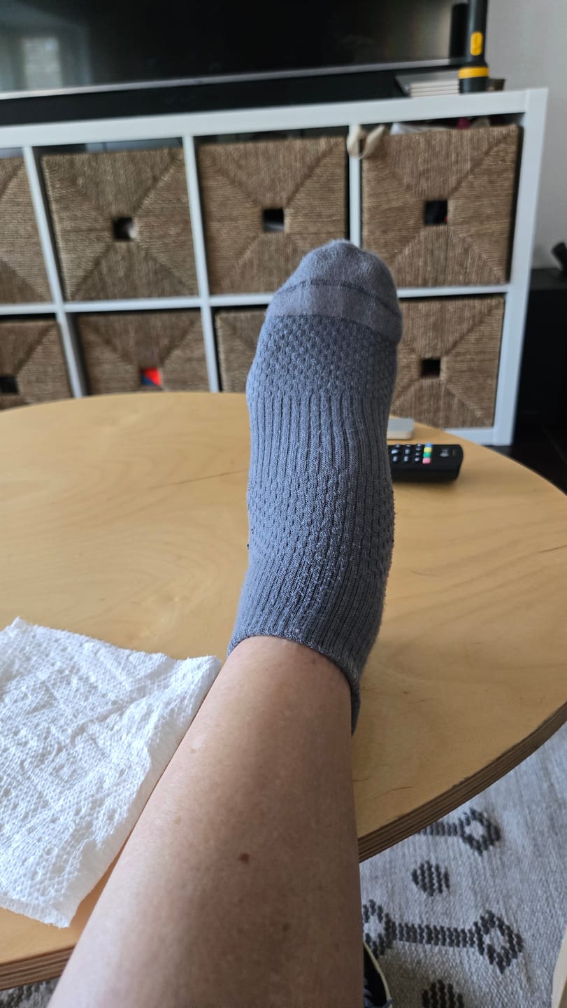 Customer photo review of Solid Essentials Ankle Compression Socks 5-Pack Bundle