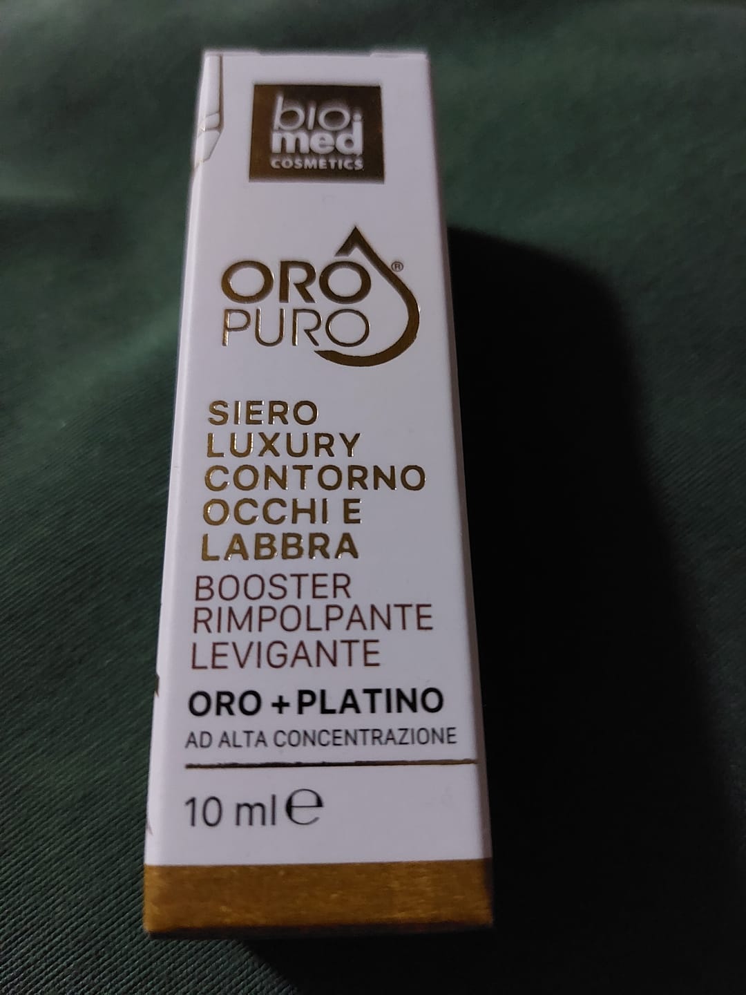 Customer photo review of Siero Luxury Contorno Occhi e Labbra Oro + Platino 10 ml
