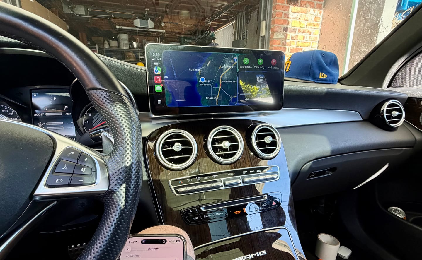 Customer photo review of Mercedes Benz C/GLC Class | W205/X253 | 10.25"/12.3" Linux CarPlay/Android Touchscreen Display | 2014 - 2019