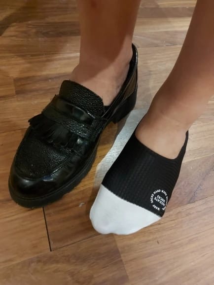 Customer photo review of 3-Pair Invisible Grip Socks Pack