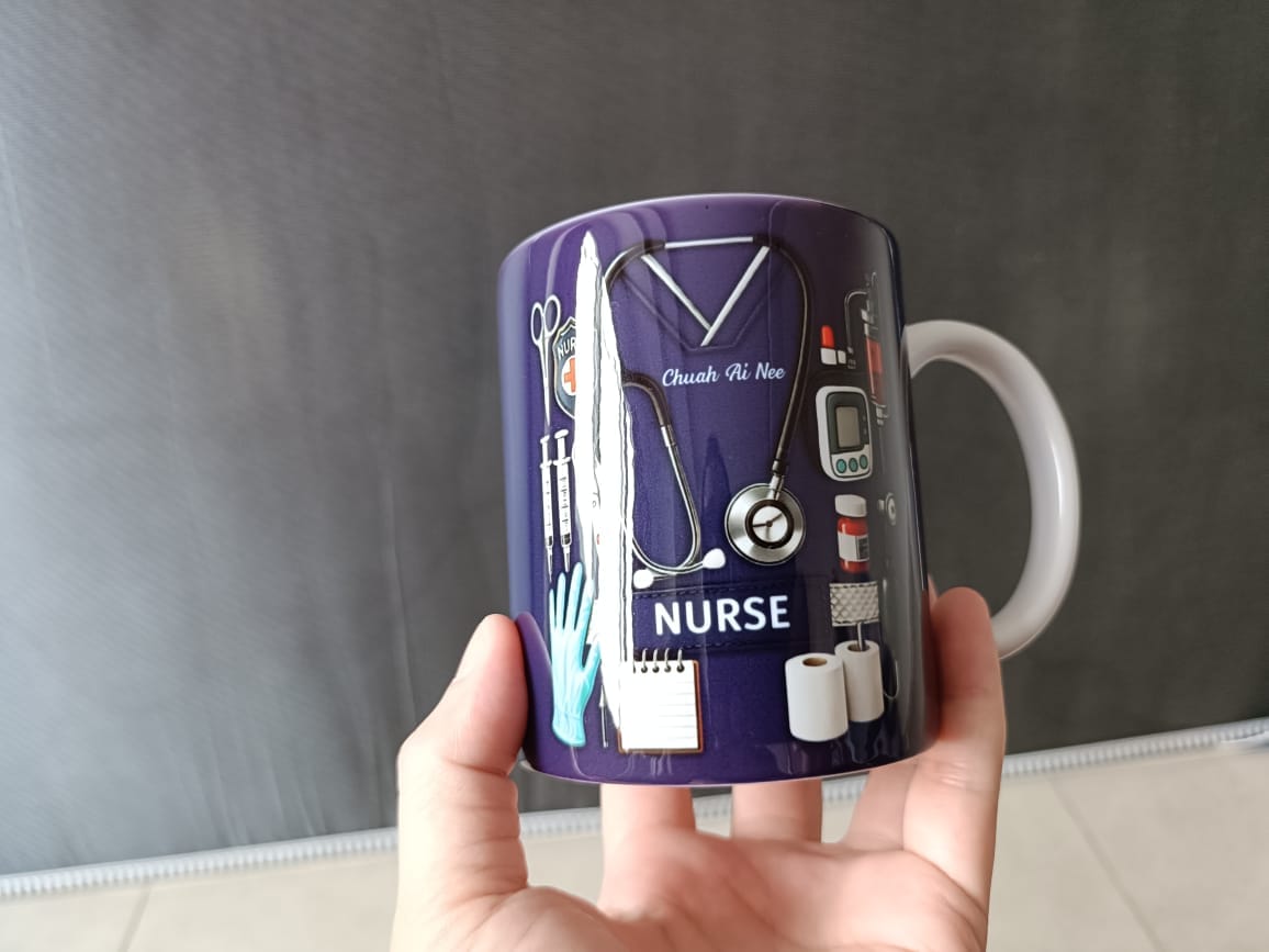 Customer photo review of Celebrate Our Everyday Heroes, Nurse - Personalized Coffee Mug, Gift For Nurses And Healthcare Workers