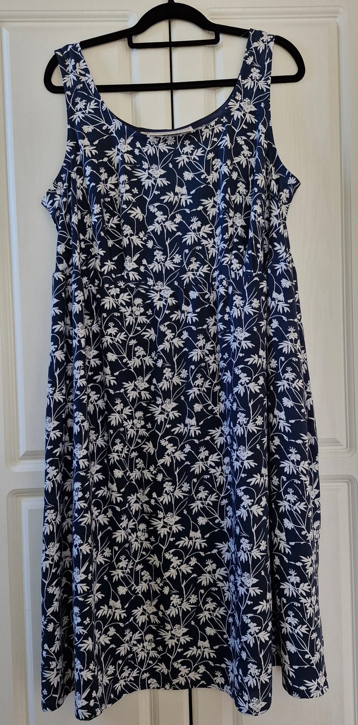 Customer photo review of Busy Flower Vines Viscose Challis Fabric
