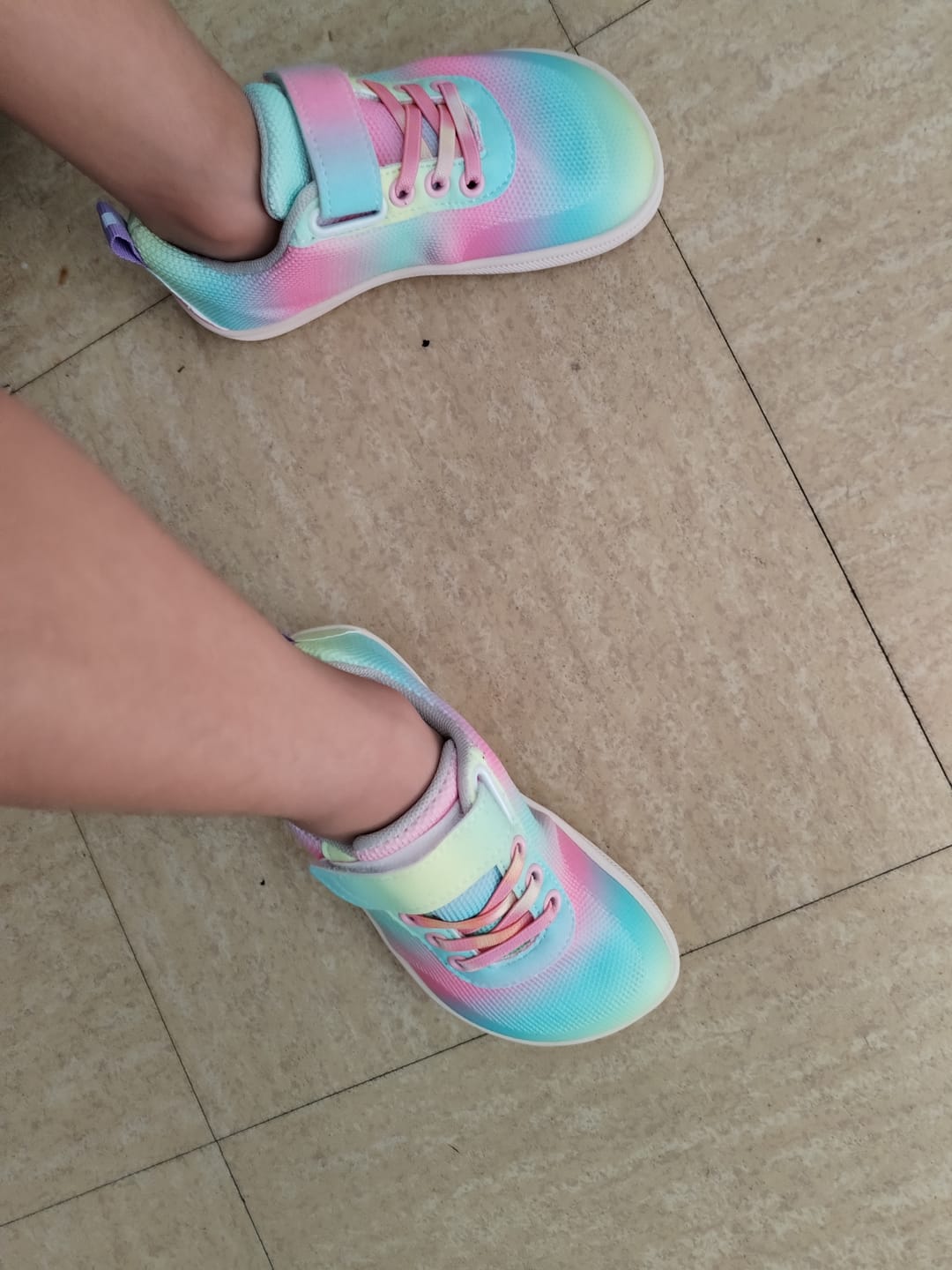 Customer photo review of ZZFABER Kids Mesh Barefoot Shoes Minimalist Sneakers for Boys Girls