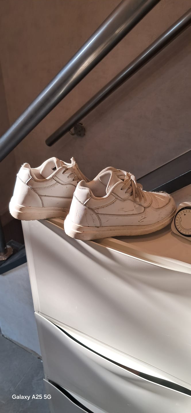 Customer photo review of ELEVATESHOES WHITE CASUAL