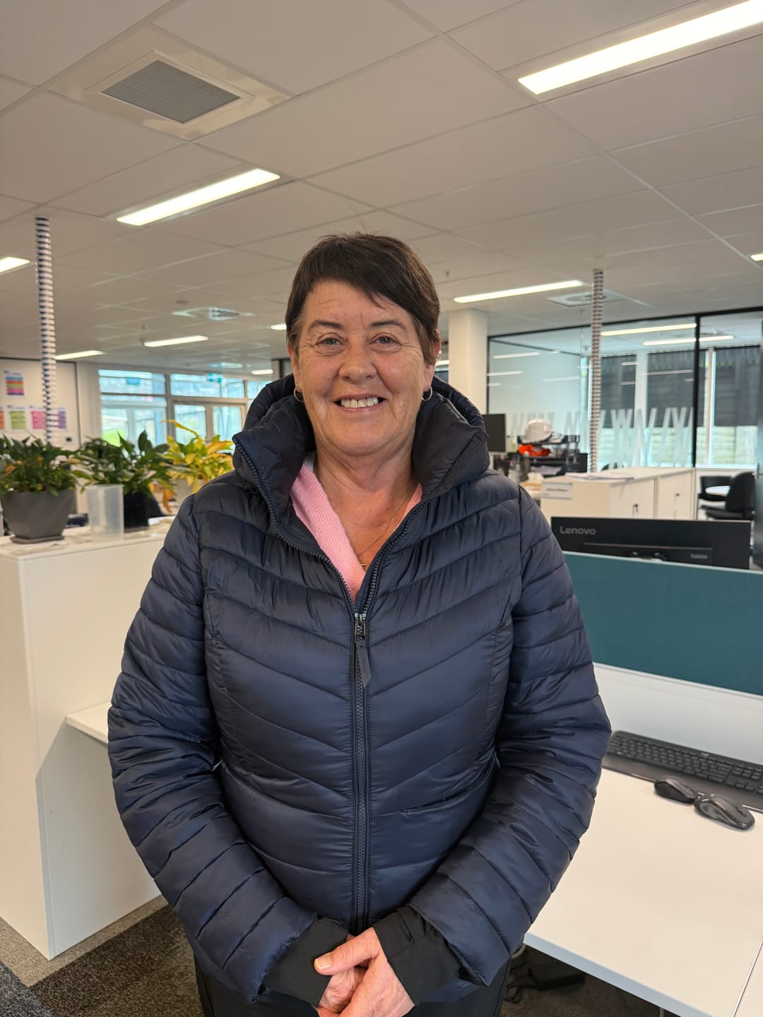 Customer photo review of Denver Polyfill Puffer Jacket - Navy