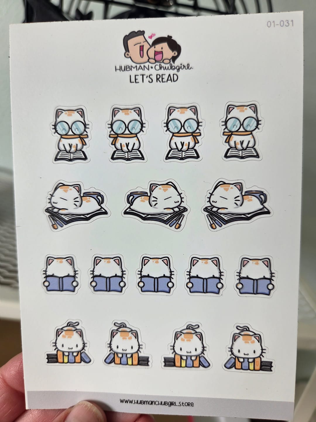 Customer photo review of Let's Read Planner Stickers