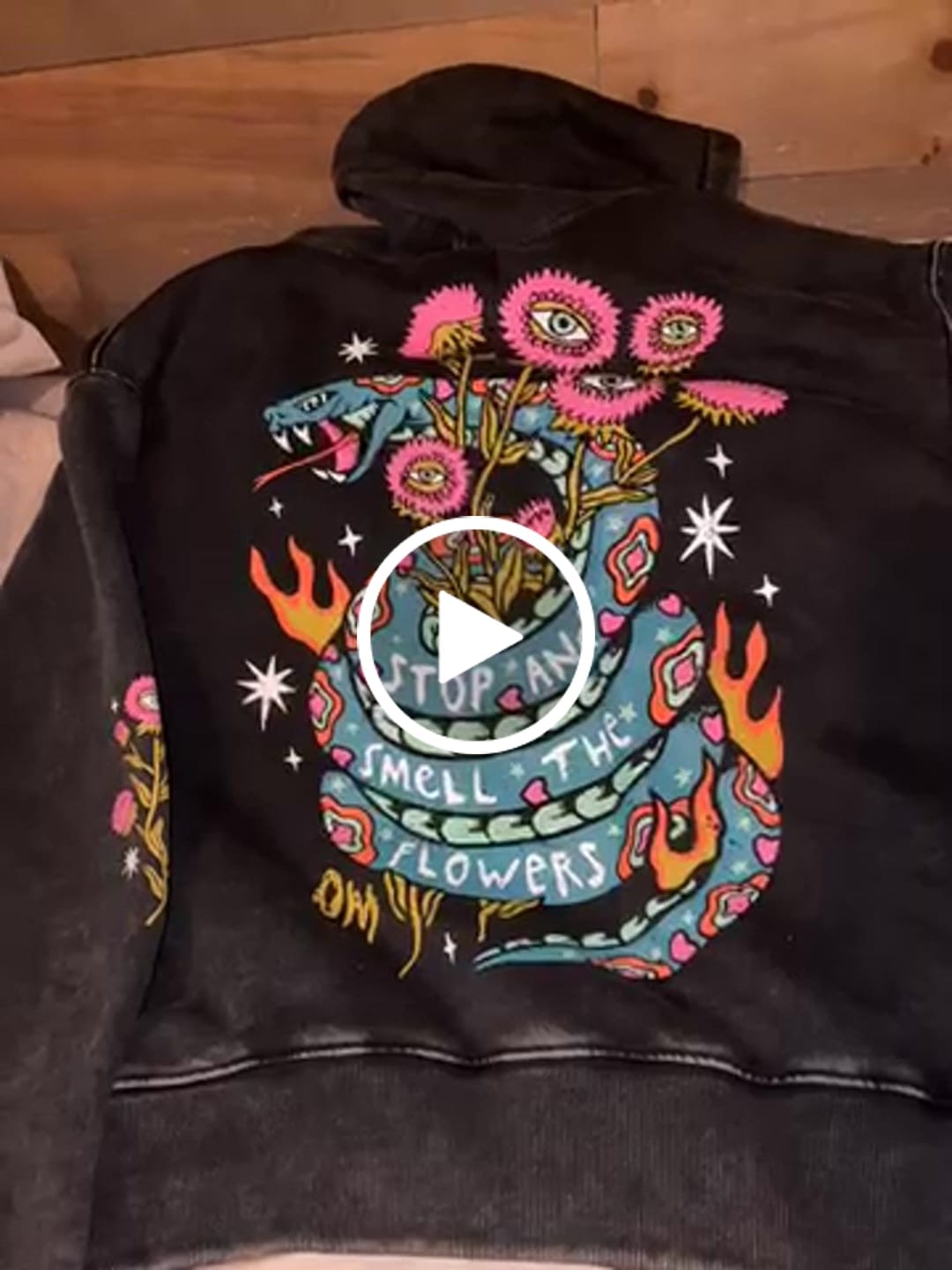 Customer video review of Smell the Flowers Hoodie